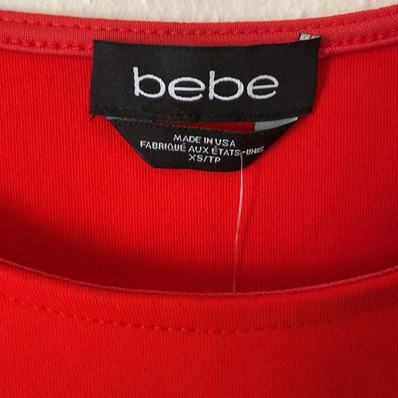 Bebe Red Front Keyhole Top - Picture 3 of 6